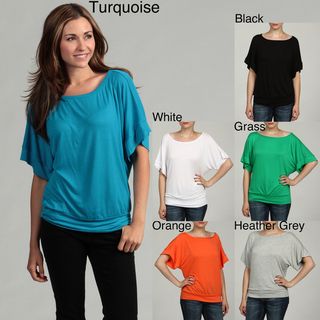24/7 Comfort Apparel Womens Banded Dolman Top