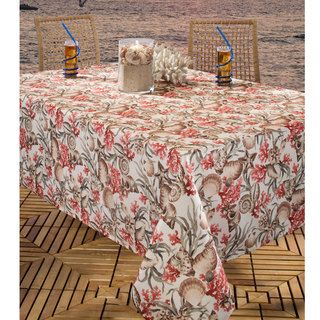Coral Reef Printed Indoor/Outdoor 70 inch Round Tablecloth