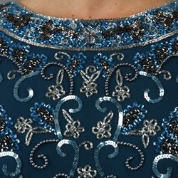 JLaxmi Womens Handmade bead Detailed Mock 2 piece Dress