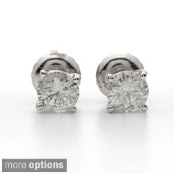 14k Gold 1 to 3ct TDW Clarity enhanced Diamond Earrings (I J, I2 I3