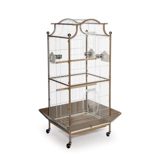 Prevue Pet Products Large Locking Cocoa/White Pagoda Cockatiel Cage