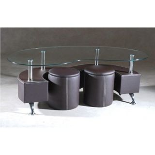 Table basse Taly et 2 poufs Chocolat   Achat / Vente TABLE BASSE Table