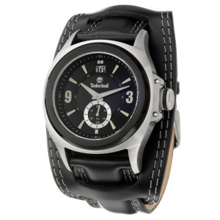 Timberland Mens Block Island Stainless Steel and Leather Quartz