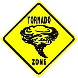 TORNADO ZONE xing sign * street weather storm Home
