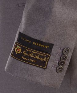 Stefano Genovese Mens Super 130 Loro Piana Grey Suit