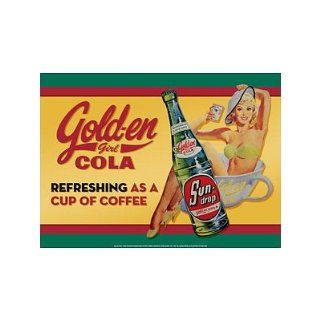 Golden Girl Cola Refreshing as a Cup of Coffee Retro