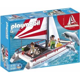 Playmobil Catamaran Et Dauphins   Achat / Vente UNIVERS MINIATURE
