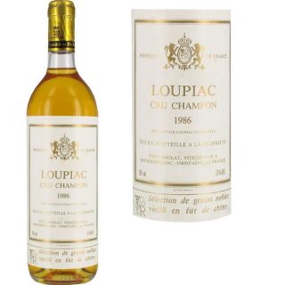 Château Cru Champon   Loupiac   Millésime 1986   Blanc liquoreux