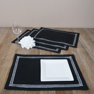 Painted and Beaded Placemats (Set of 4)