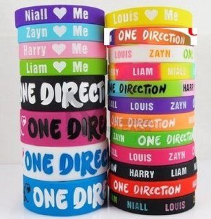 20pcs I Love ONE Direction Bracelet Silicone Wristband so