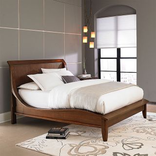 Lancashire Walnut Brown Curved Sleigh Queen size Bed Today $827.99 4