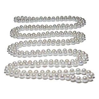 blanches 162 cm !   Magnifique collier de perles blanches de 162