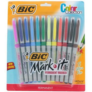 Fine Point Assorted Permanent Markers (Case of 72)
