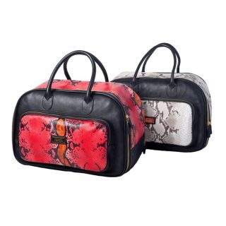 Terrida Python embossed 19 inch Leather Carry On Wheeled Duffel