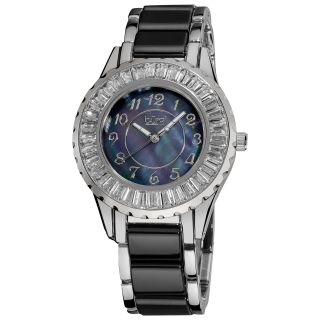 Burgi Womens Ceramic Bracelet Baguette Quartz Watch MSRP $595.00