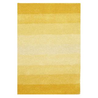 Hand tufted Yellow Stripe Wool Rug (8 x 10)