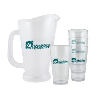Miami Dolphins NFL Pitcher and Pint Glasses Set