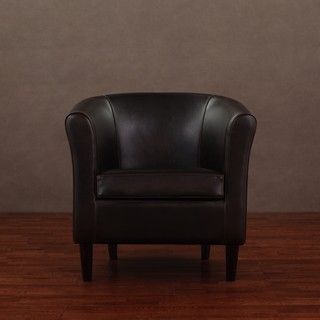 Tovano Dark Brown Leather Arm Chair