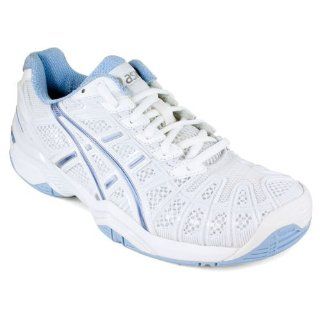Asics   Womens Tennis Gel Resolution 3 Shoes In Wht/Ice Blue/Lgtng