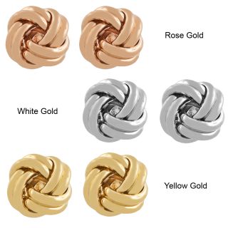 10k Gold Polished Love Knot Earrings