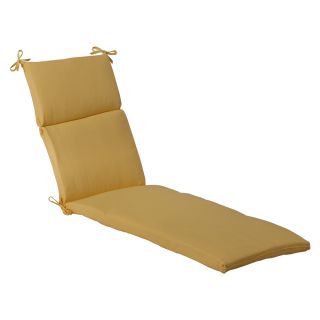 Pillow Perfect Outdoor Yellow Solid Chaise Lounge Cushion