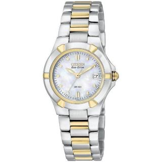 Citizen Womens Eco Drive Riva Two tone Mother of Pearl Watch