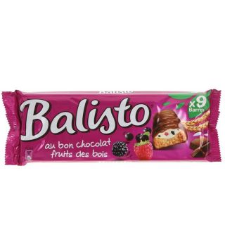 Barres Chocolatées BALISTO   9 Barres de 18.5 grammes   Fruit des