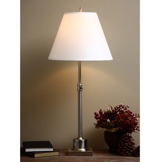 Brushed Nickel Small Library Table Lamp