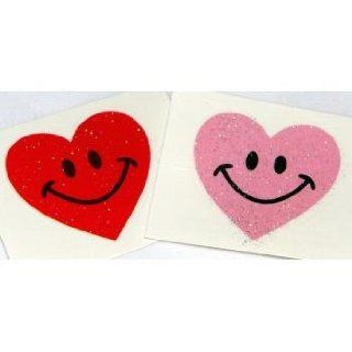  Smile Face Heart Glitter Tattoos (144 Pack): Office Products