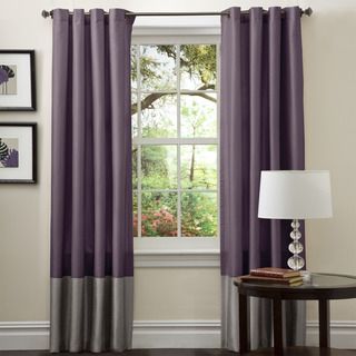 Lush Decor Prima Grey/ Purple 84 inch Curtain Panels (Set of 2