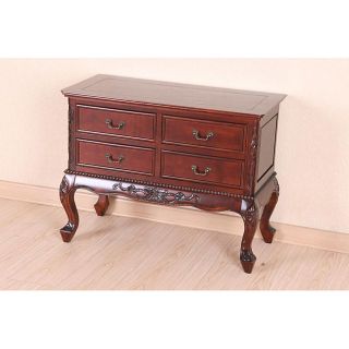 Hand carved Queen Ann Style 4 drawer Low Boy Chest Today $230.99 4.8