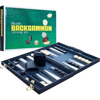Trademark Games 14.6 inch Deluxe Backgammon Attache Set