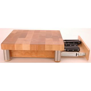 Miu France Maple Cutting Board with Knife Storage