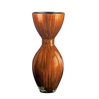 Large Bamboo Copper Finish Vase