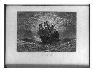 Historic Print (M) The Mayflower at Sea