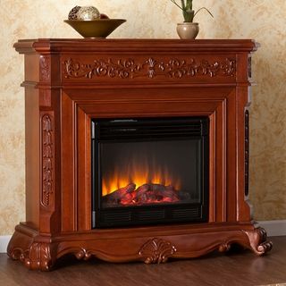 Burke Mahogany Electric Fireplace