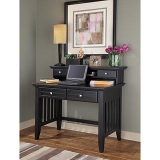 Home Styles Arts and Crafts Black Student Desk/ Hutch