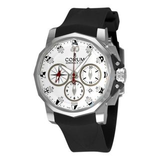 Corum Mens Admiral Cup Challenge 44 White Dial Chronograph Watch