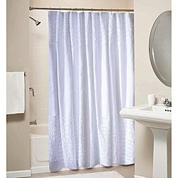 Greenland Home White Ruffled 100 percent Cotton Shower Curtain Today