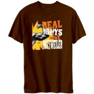 Real Guys Love A Rottweiler Mens T shirt Clothing
