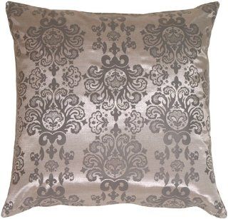 Pillow Decor   Gray with Gray Baroque Pattern 20 x 20
