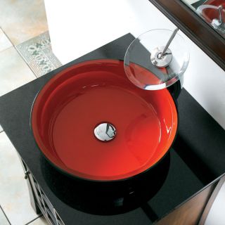 CAE Tempered Glass Sink with Chrome Faucet Today $184.99