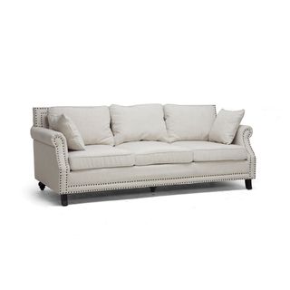 Mckenna Beige Linen Modern Sofa