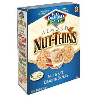 Blue Diamond Nut Thins Cracker Snacks, Almond, 4.25 Ounce Boxes (Pack