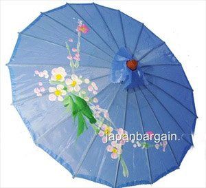 Japanese Chinese Umbrella Parasol 32in L Blue 156 12