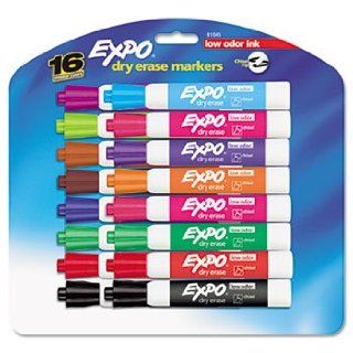New EXPO 81045   Low Odor Dry Erase Markers, Chisel Tip