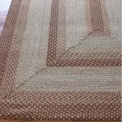 Handmade Alexa Cotton Fabric Braided Rust Lodge Rug (36 x 56