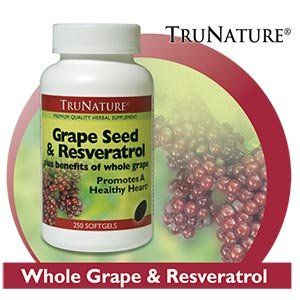 TruNature Grape Seed & Resveratrol 250 Softgels Health