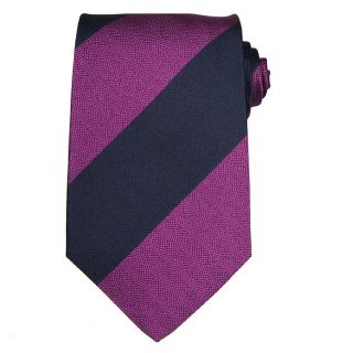 Versace Mens Textured Stripe Silk Tie