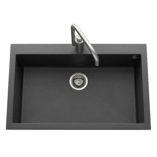Cuve Quadra 790x500 coloris granit noir métal   Achat / Vente LAVABO